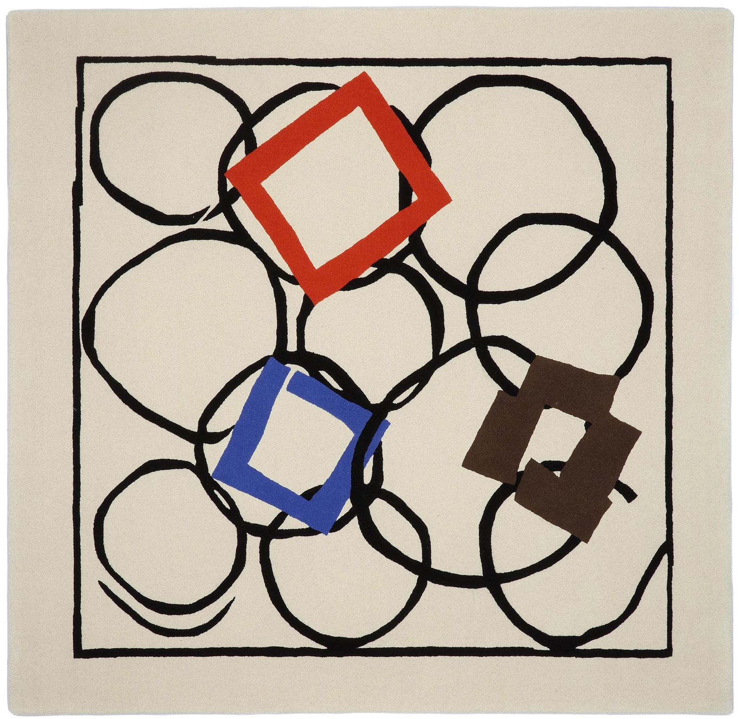 Squares in Orbit 地毯的图片
